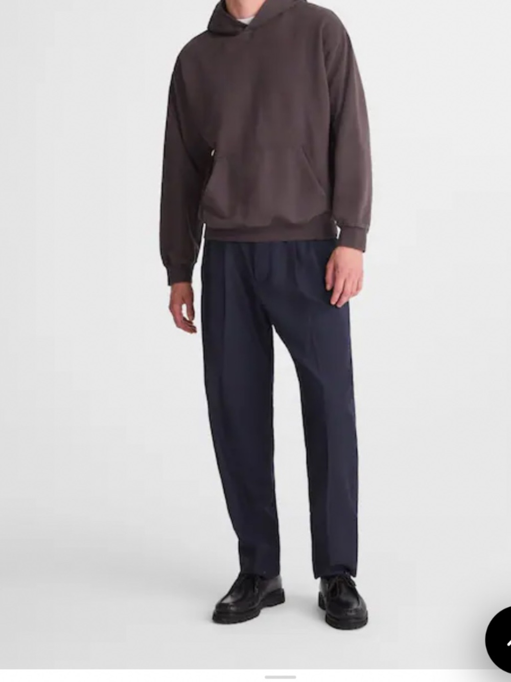 NWT Madewell Men's Wool Blend Double Pleated Dress Trousers Pants Navy 36x32